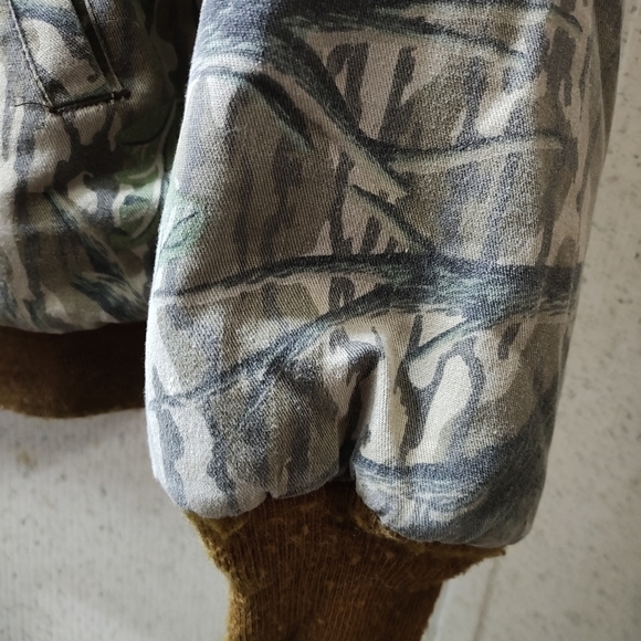 Vtg Mossy Oak Hunting Jacket Insulated Camo Tree XL Etched Button USA Made Clean - Picture 9 of 16